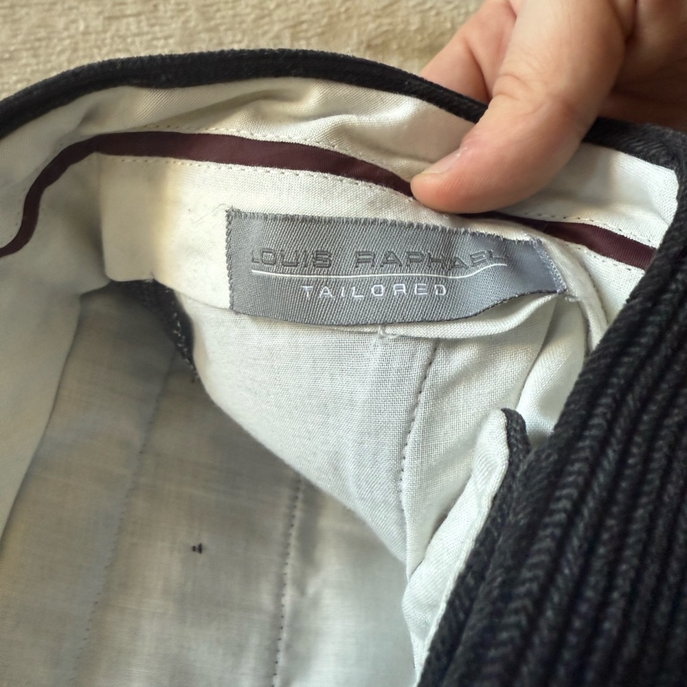 Louise Raphael Tailored Men's Baggy Wide Leg Corduroy Pleated Pants Size 36x30 - Picture 4 of 10